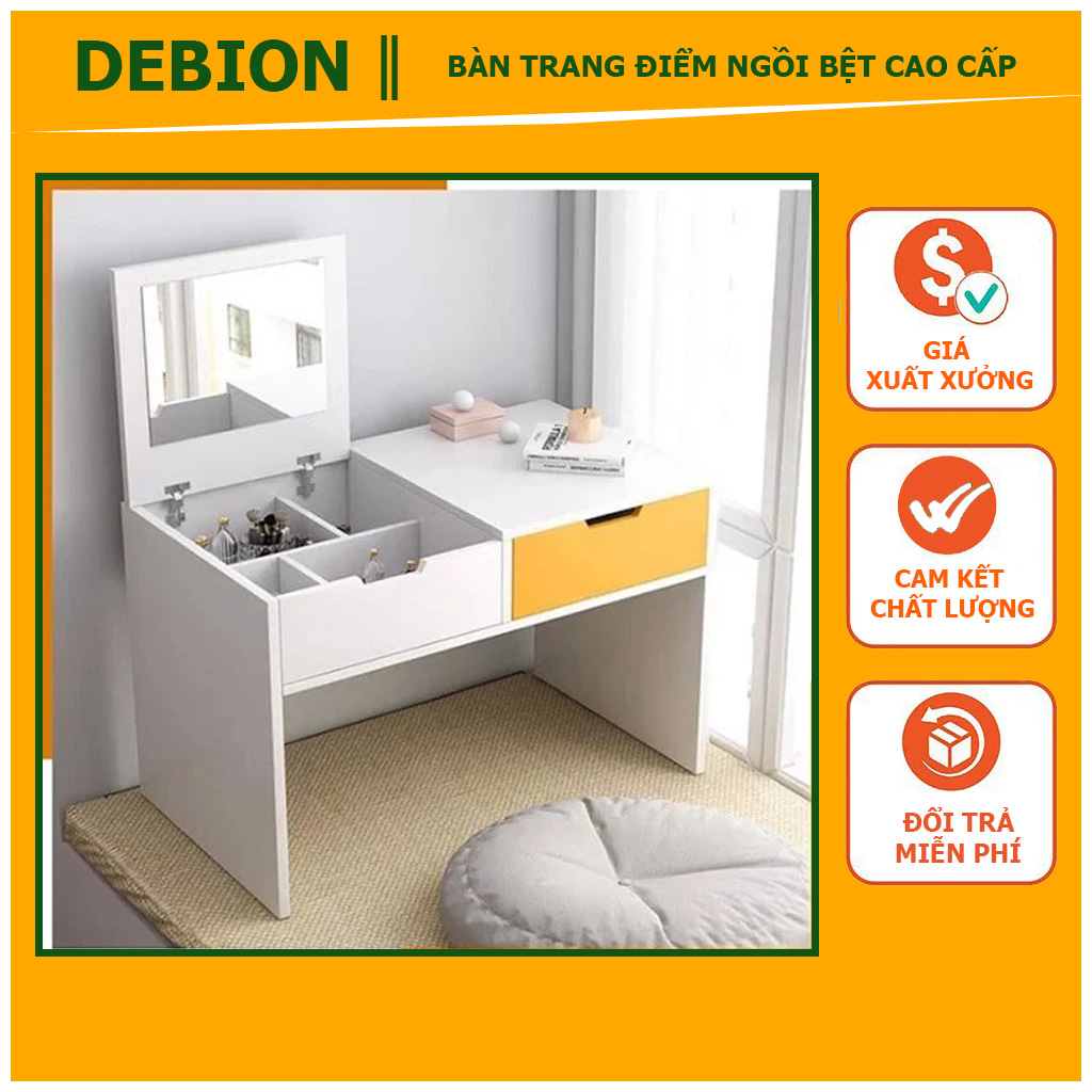 [Freeship Max]_Bàn Trang Điểm DEBION Ngồi Bệt Cho Các Cô Nàng Bận Rộn DEBI69, Bàn Trang Điểm Chất Lượng Gỗ MDF Nhập Khẩu Cao Cấp, Bàn Trang Điểm Phong Cách Bắc Âu Chất Lượng Cao - DEBION OFFICAL