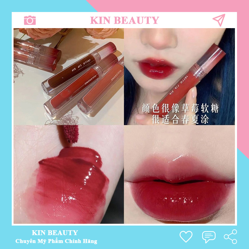 [HÀNG MỚI VỀ] Son môi giá rẻ lì dưỡng môi dành cho học sinh nội địa trung son môi bóng OulSong Kin Beauty