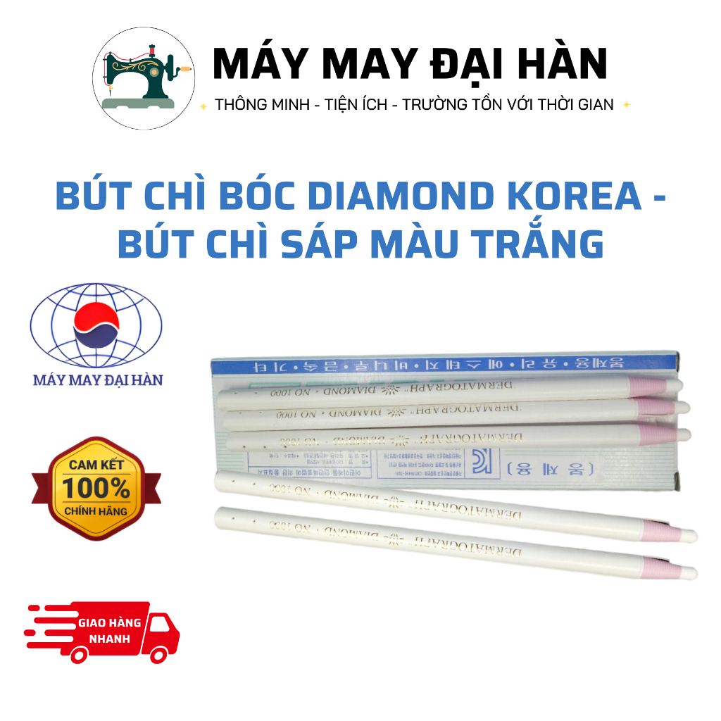 Bút chì bóc diamond korea - bút chì sáp màu trắng