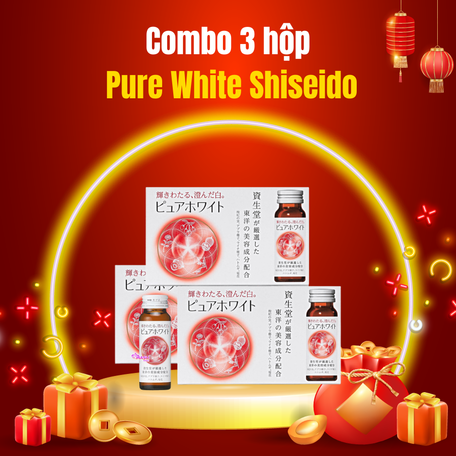 Combo 3 hộp nước trắng da Pure White Nhật Bản