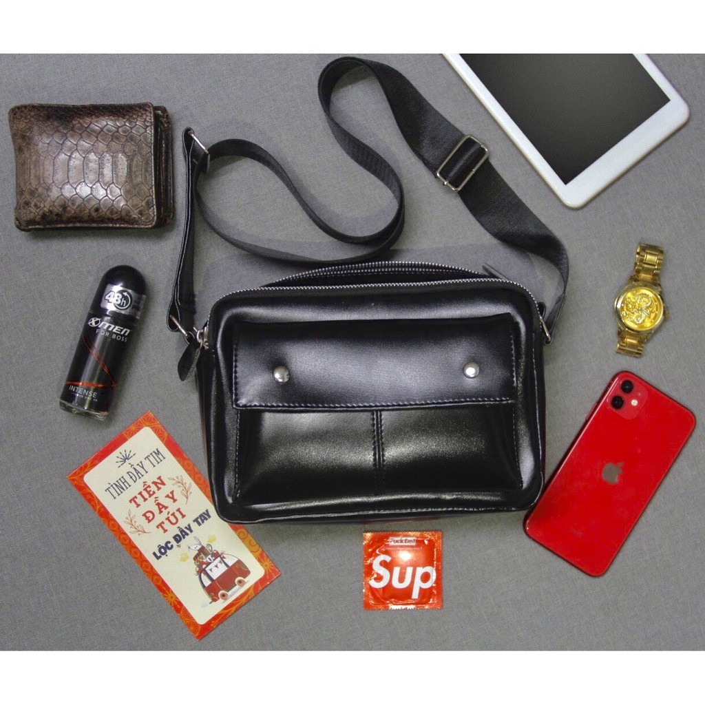 Túi đeo chéo lanpad unisex messbag da pu da034