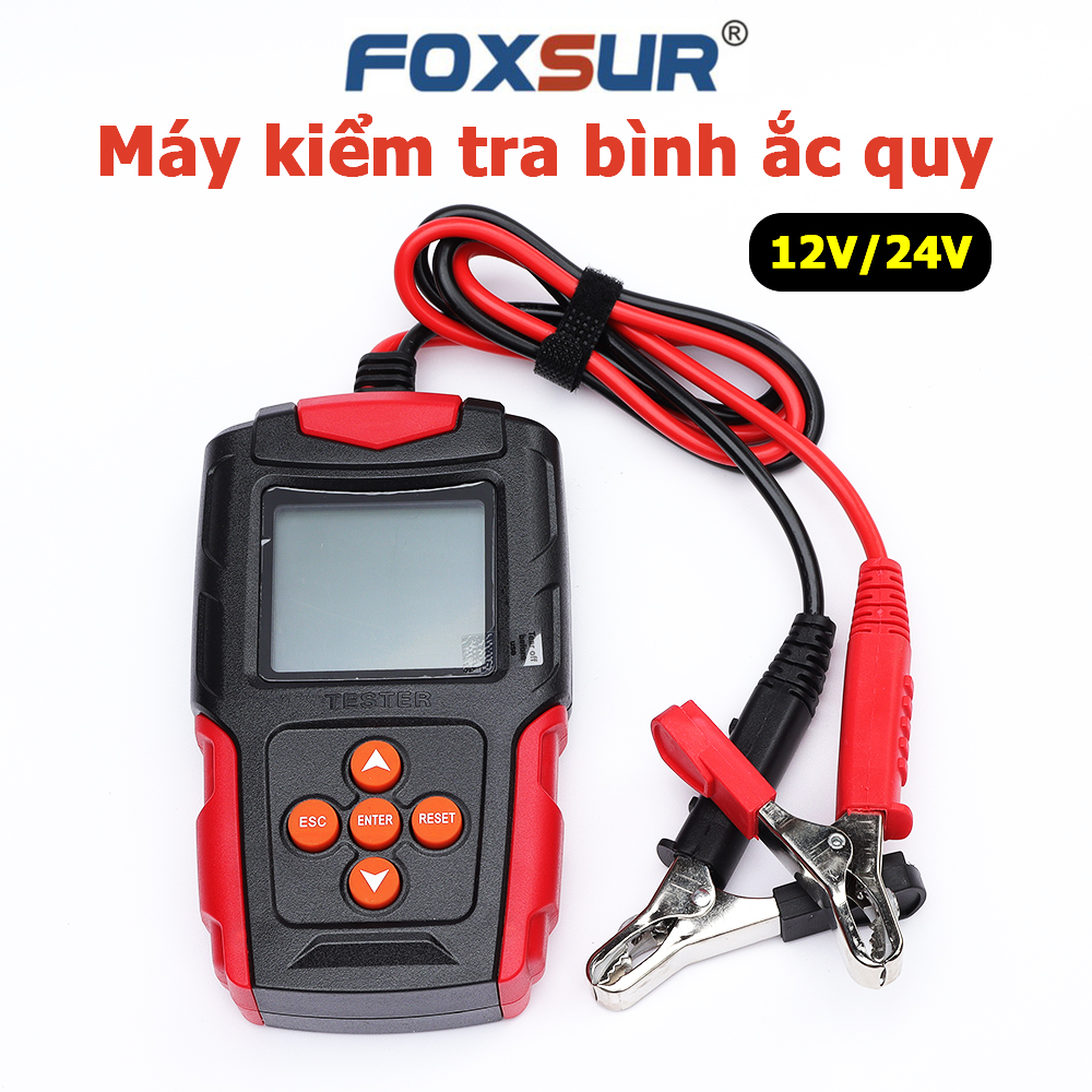 Máy kiểm tra bình ắc quy ô tô xe máy tàu thuyền FBT200 test bình 12V 24V 3AH-200Ah đo nội trở CCA