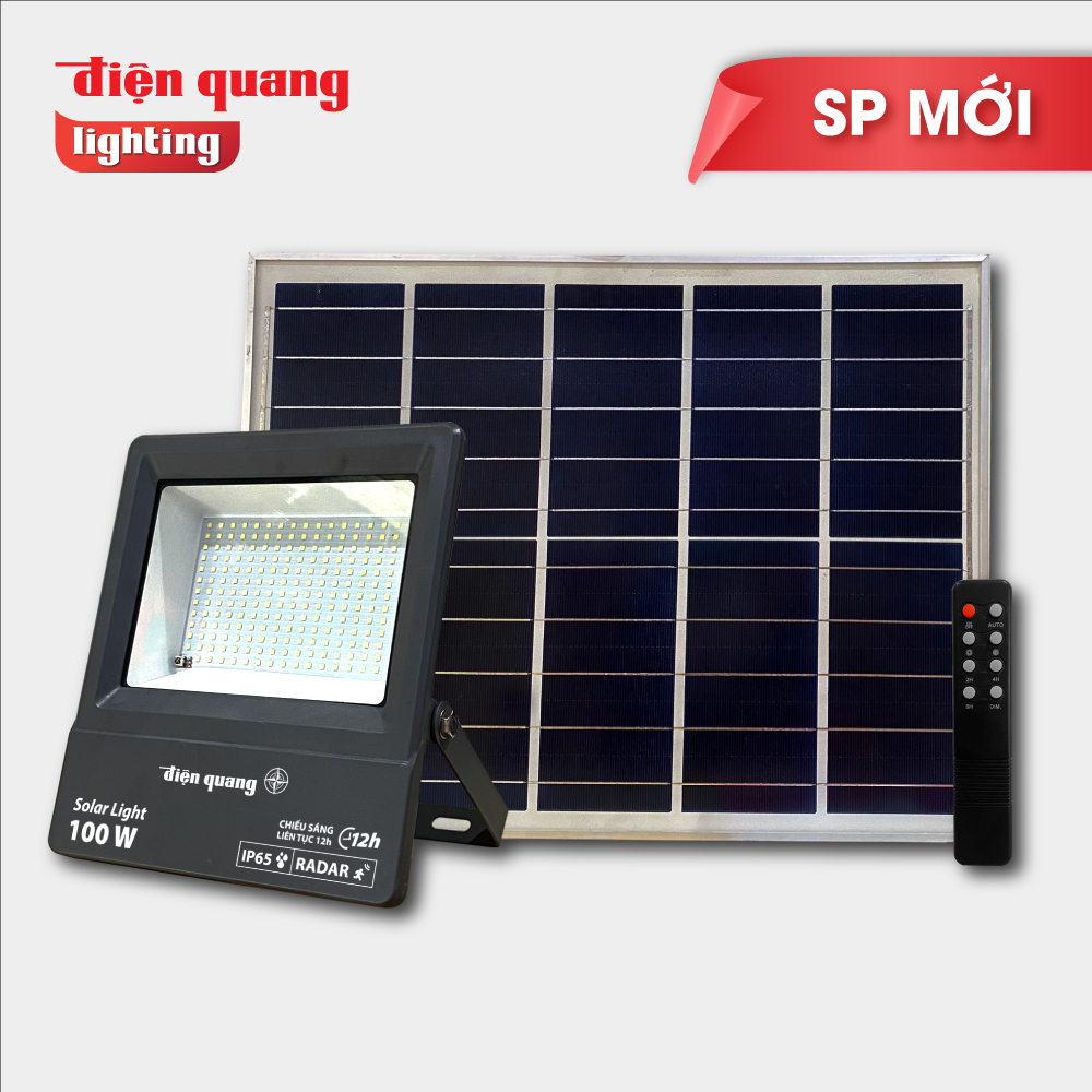 Bộ đèn led pha năng lượng mặt trời điện quang đq ledsl100 100 765