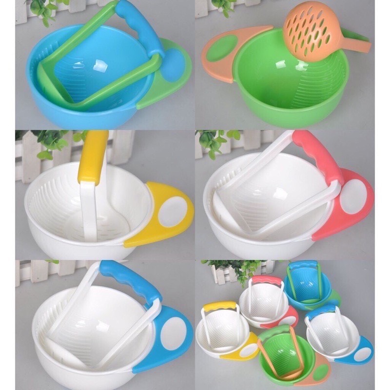 Bộ chế biến ăn dặm, rây cháo, nghiền đồ ăn cho bé