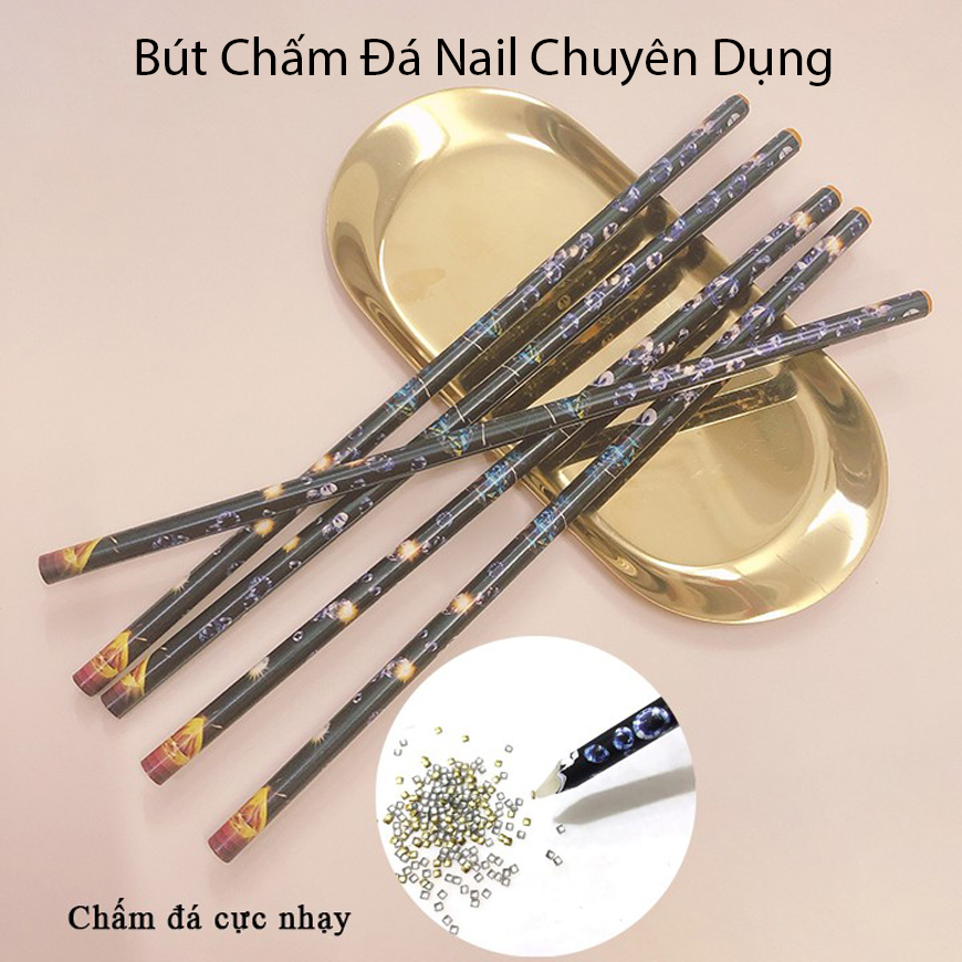 Bút sáp chấm đá giá rẻ, phụ kiện nail siêu tiết kiệm - cây sáp chấm,đính đá nail dụng cụ chuyên dụng làm móng tay nghệ thuật nail