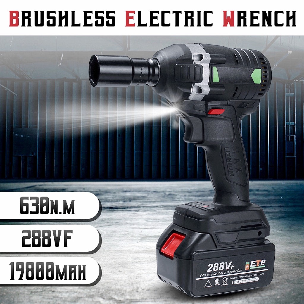 Máy Bắn Siết Mở Bulong Ốc Không Dây LVDIAN 288VF Khoan Pin Không Chổi Than Dung Lượng Pin Lớn Có Đèn Led Động Cơ Mạnh Mẽ
