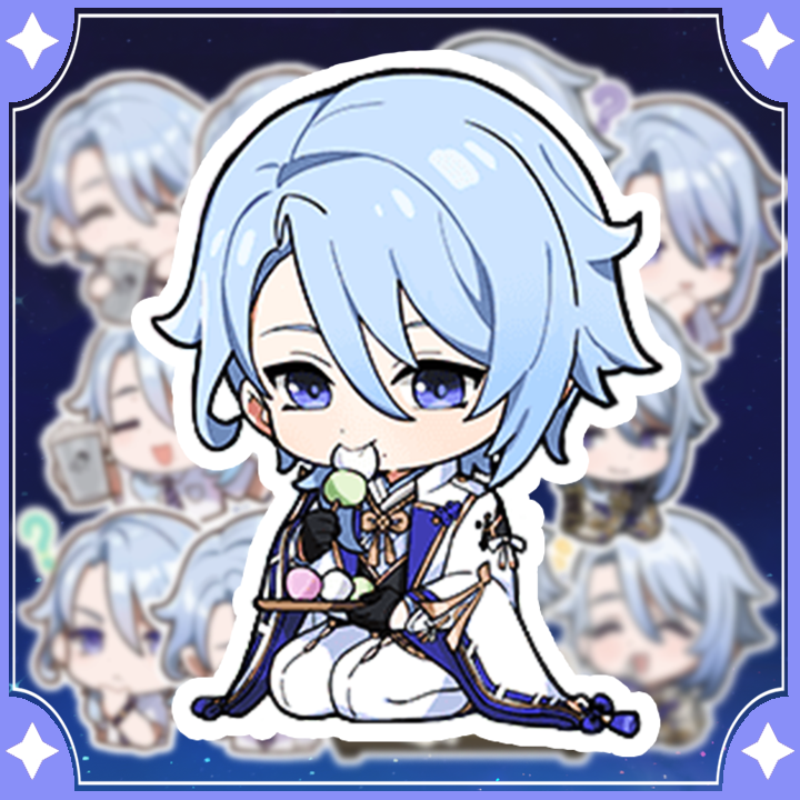 Sticker Ayato Kamisato - Hình dán chibi ayato