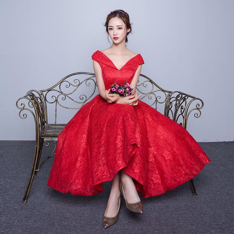BN FASHION - Đầm xoè bẹt vai công chúa hoa eo cực xinh ( Hàng thật váy ngắn hơn hình nha khách ) ( Tặng kèm phụ kiện siêu dễ thương )