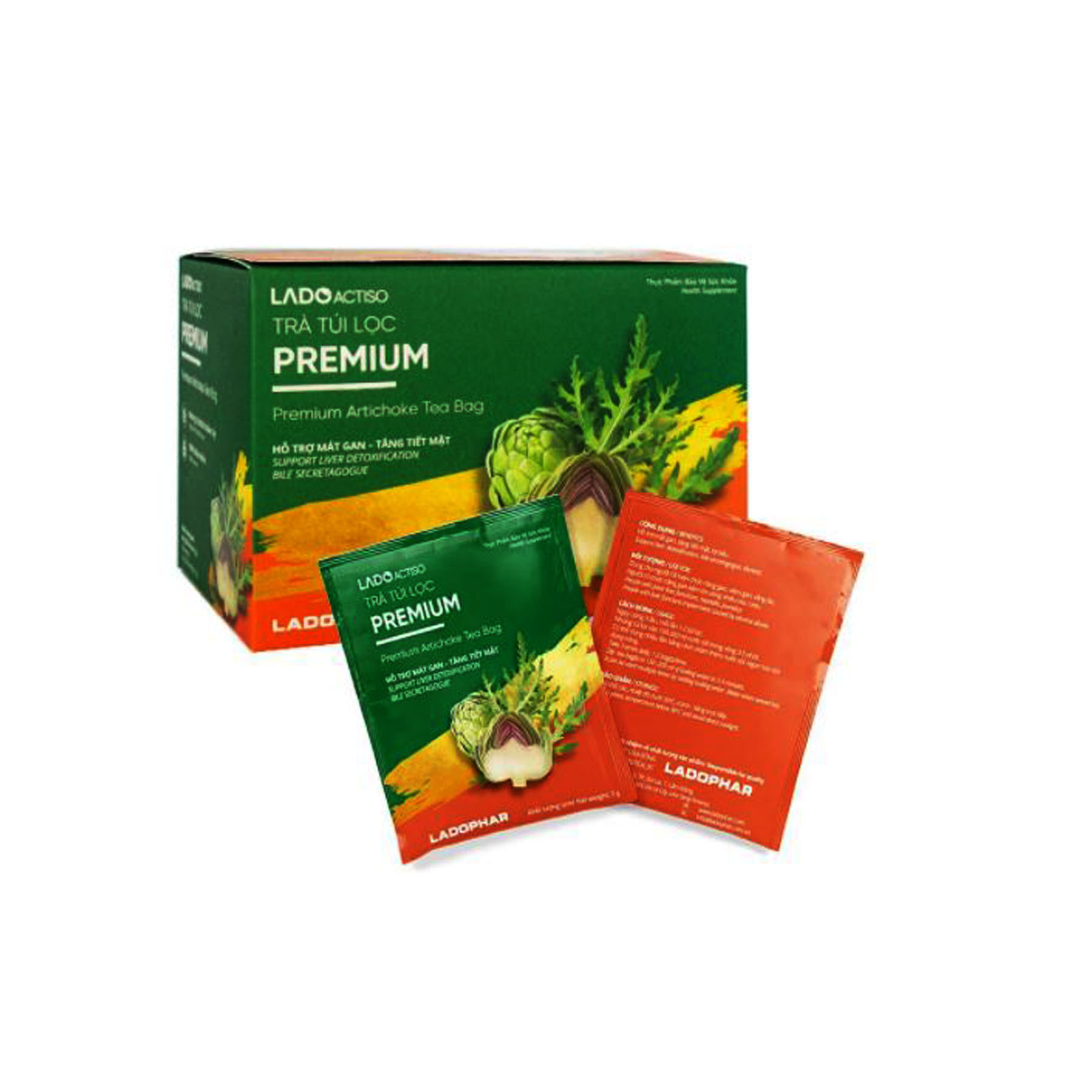 Lado actiso trà túi lọc premium - ladophar - shop nangluongvang