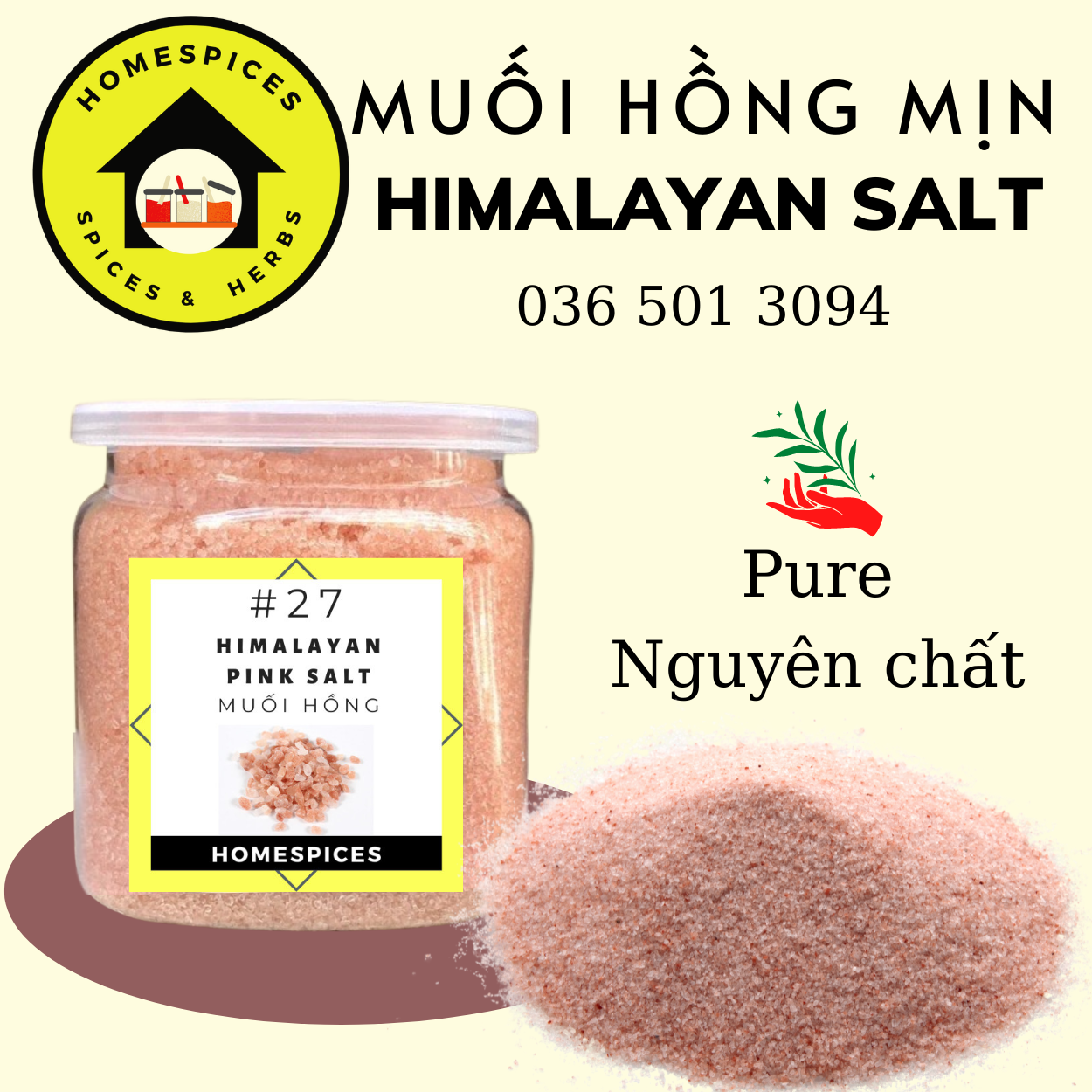 Muối hồng dạng bột mịn nhập khẩu từ Pakistan- Himalayan pink salt fine - spices - Homespices gia vị và nguyên liệu nấu ăn - muối hồng ăn kiêng - muối hồng ngâm chân - muối hồng mịn -  muối hồng himalaya