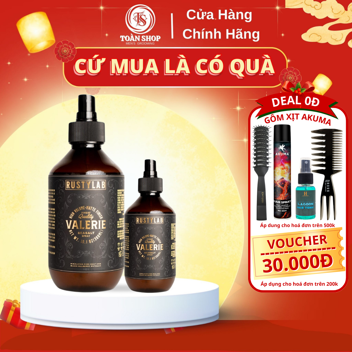 Xịt dưỡng tạo phồng và bảo vệ tóc tóc Rusty Lab Valerie - 150ml & 300ml - Chính hãng + Quà Tặng