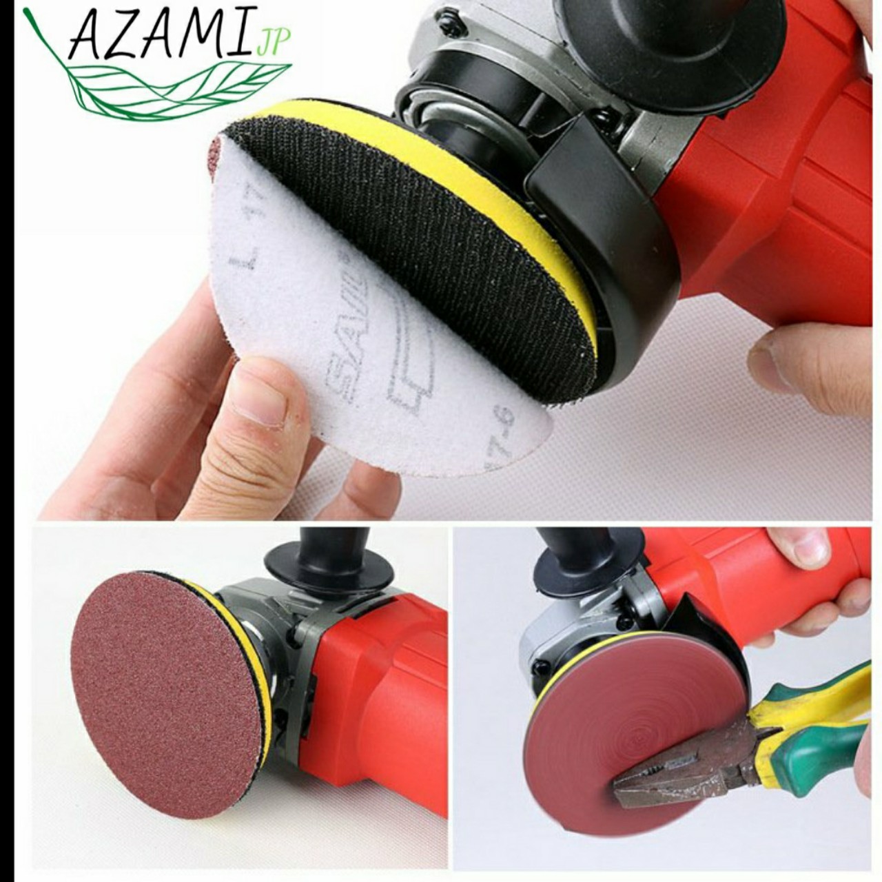 Đế chà nhám nhựa tròn 100mm, đế nhựa gắn giấy nhám tròn lông