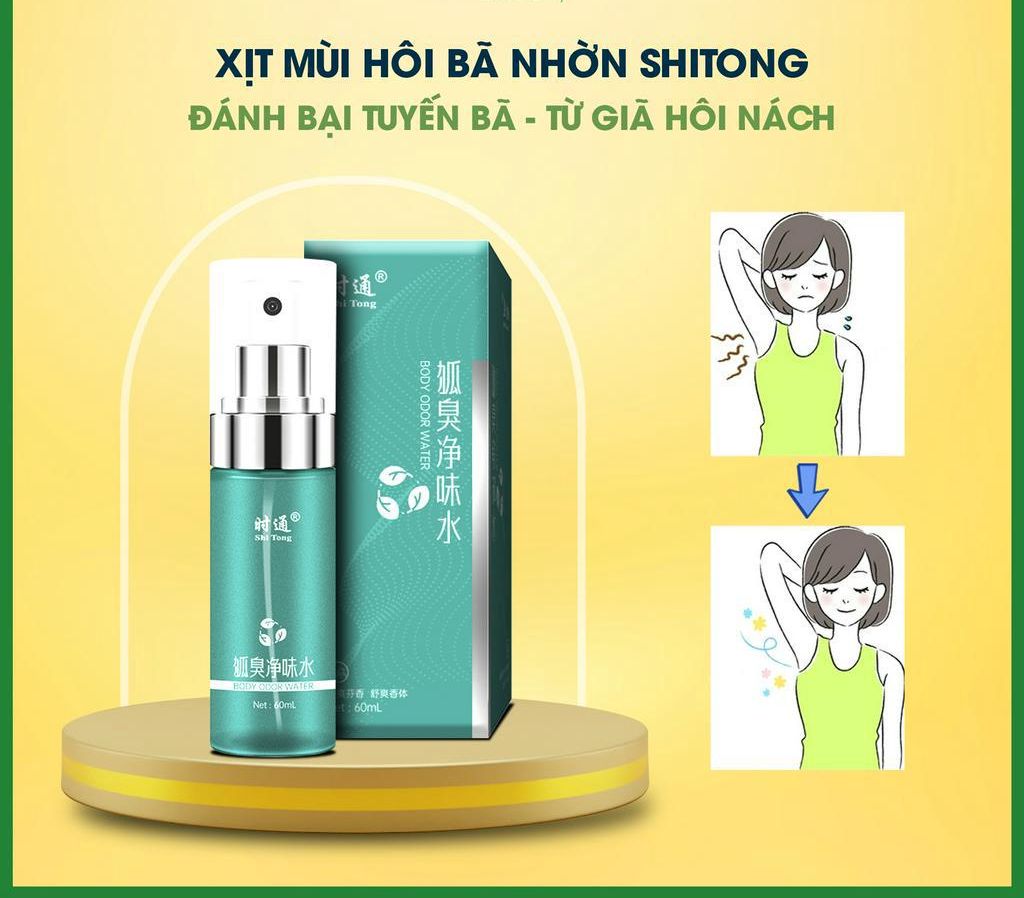 Xịt mồ hôi tay chân, xịt khử mùi toàn thân cho nam và nữ SHITONG, xịt ngăn tiết mồ hôi tay, chân, nách, xịt hôi nách và khử khuẩn, ngăn tiết mồ hôi, xịt khử mùi chống hôi nách