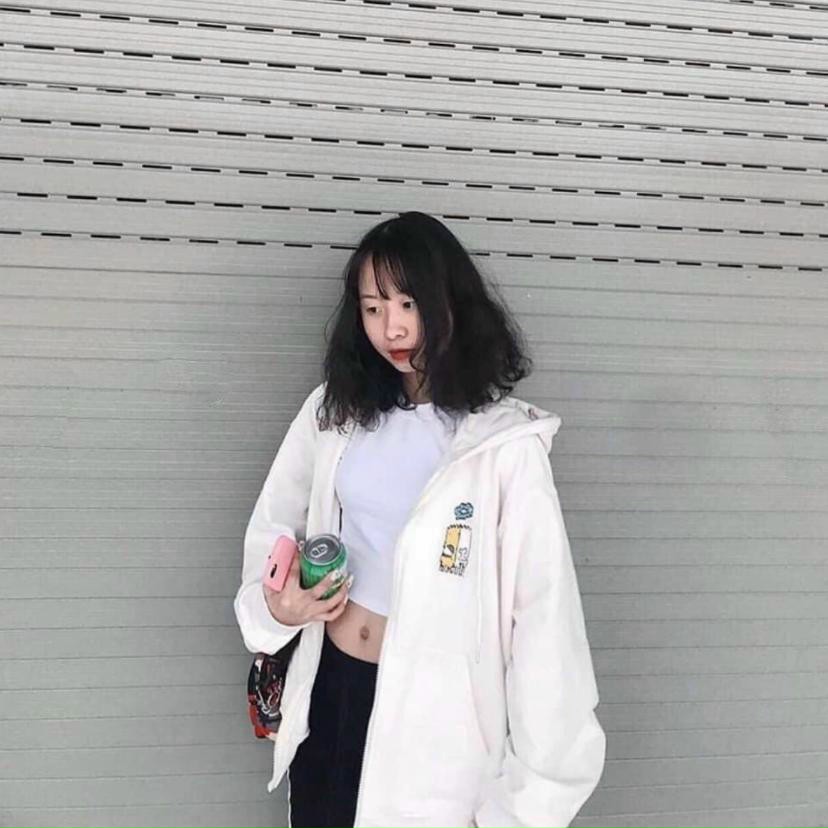 ÁO KHOÁC HOODIE CHẤT NỈ BÔNG DÂY KÉO CỰC XINH FORM RỘNG DÀI THOẢI MÁI TTT