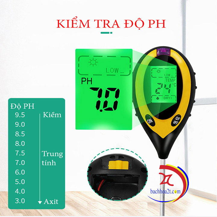 Máy đo độ ph trong đất 4in1