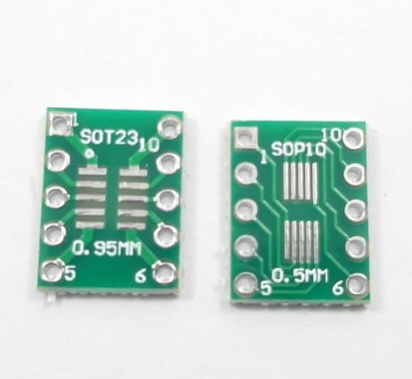 Mạch ra chân ic dán sop10/0.5mm sot23/0.95mm to dip