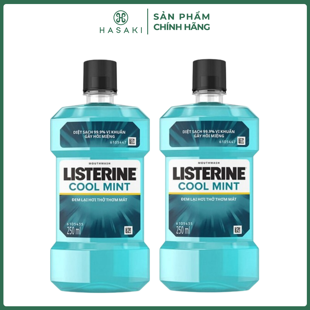 Combo 2 Nước Súc Miệng Listerine Hơi Thở Thơm Mát Hasaki Sản Phẩm Chính Hãng