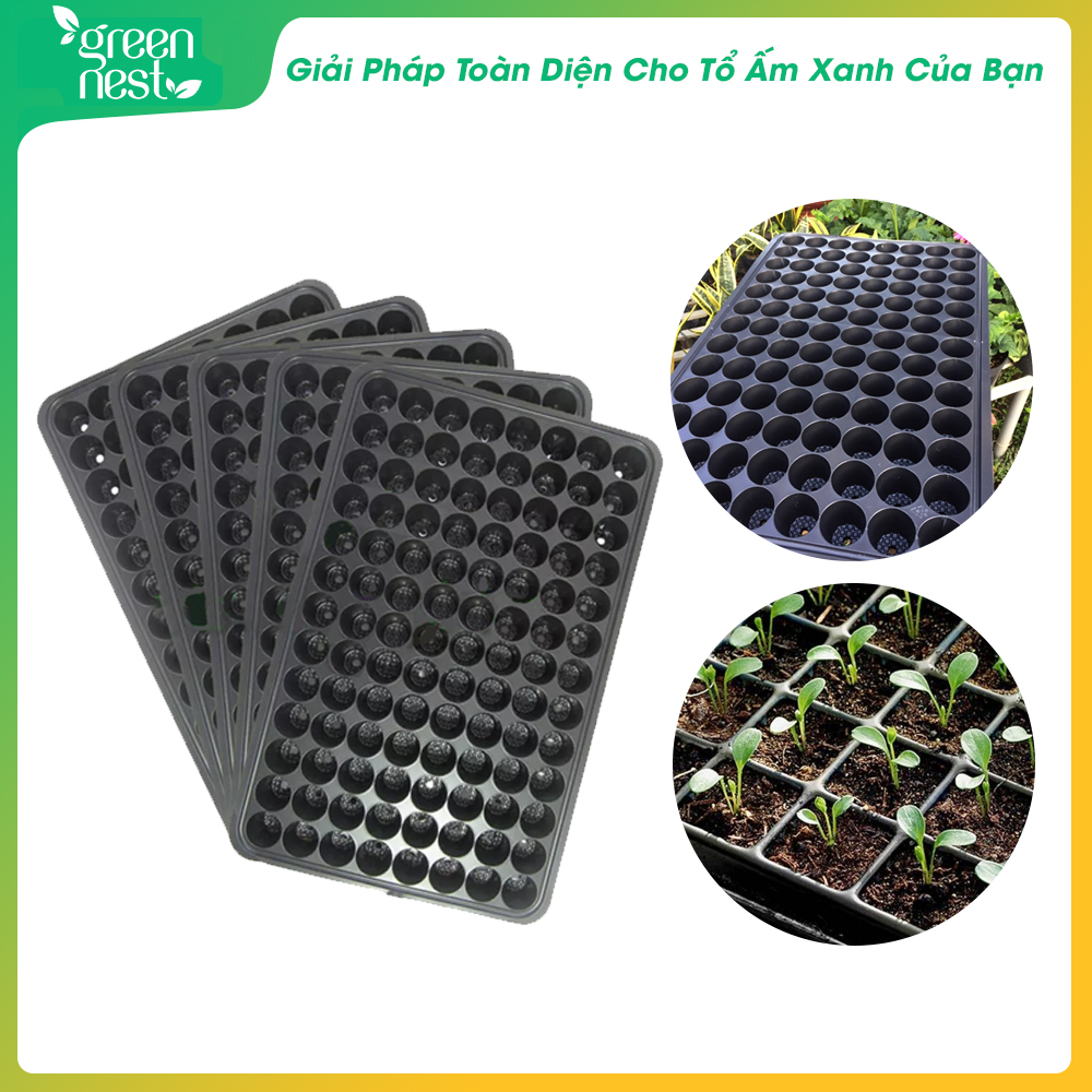 Bộ 5 khay ươm hạt giống nhựa 104 lỗ - chăm sóc cây trồng - ươm hạt giống - bền - chắc chắn
