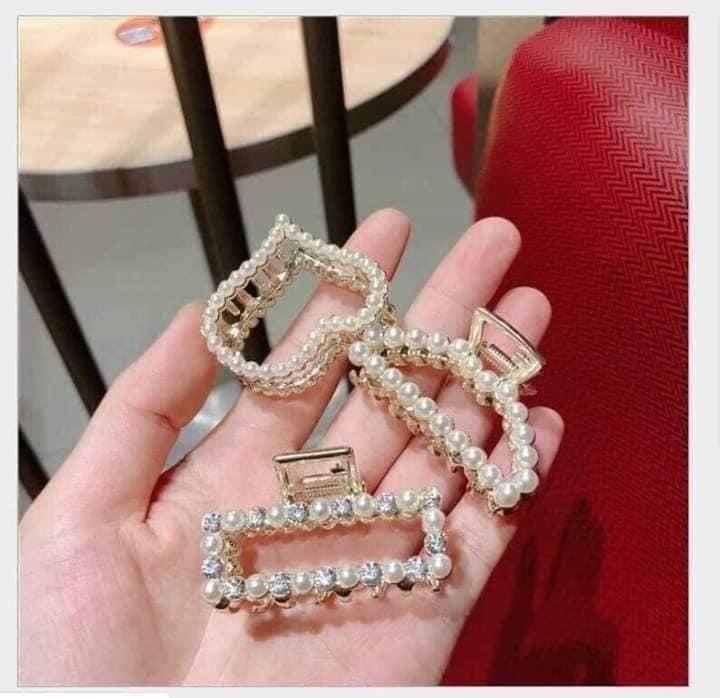 Set 3 món kẹp tóc ngọc trai siêu cute