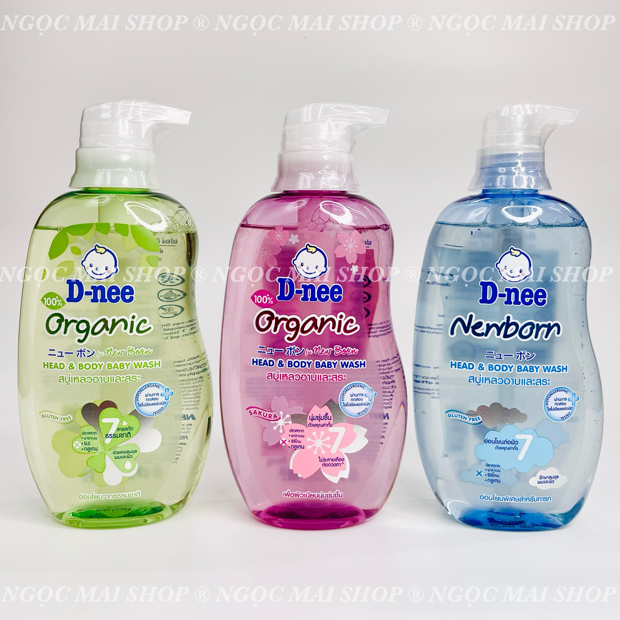 Sữa tắm gội cho bé hữu cơ dnee lành tính 380ml thái lan