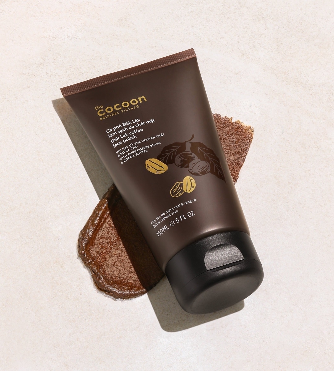 [HCM]Cà phê Đắk Lắk làm sạch da chết mặt cocoon 150ml (Dak Lak coffee face polish)