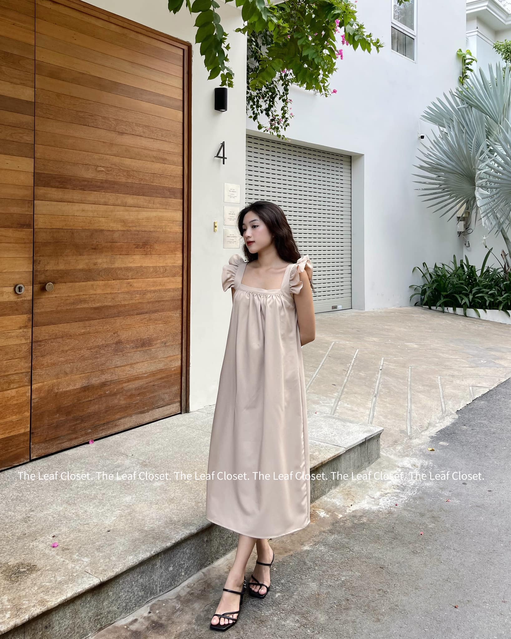Đầm thiết kế cao cấp The Leaf Closet - Đầm suông dài tay cánh tiên