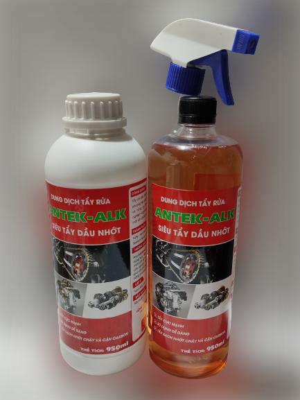 Combo 2 Chai Dung Dịch Tẩy Rửa Dầu Nhớt ANTEK-ALK, Tẩy Lốc Máy, Đầu Bò