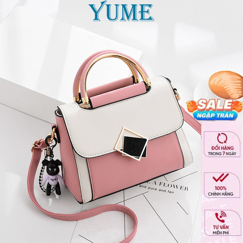 Hàng Quảng Châu chất lượng cao, Túi xách nữ công sở (có charm gấu dể thương), túi đeo vai đi chơi đẹp sang chảnh