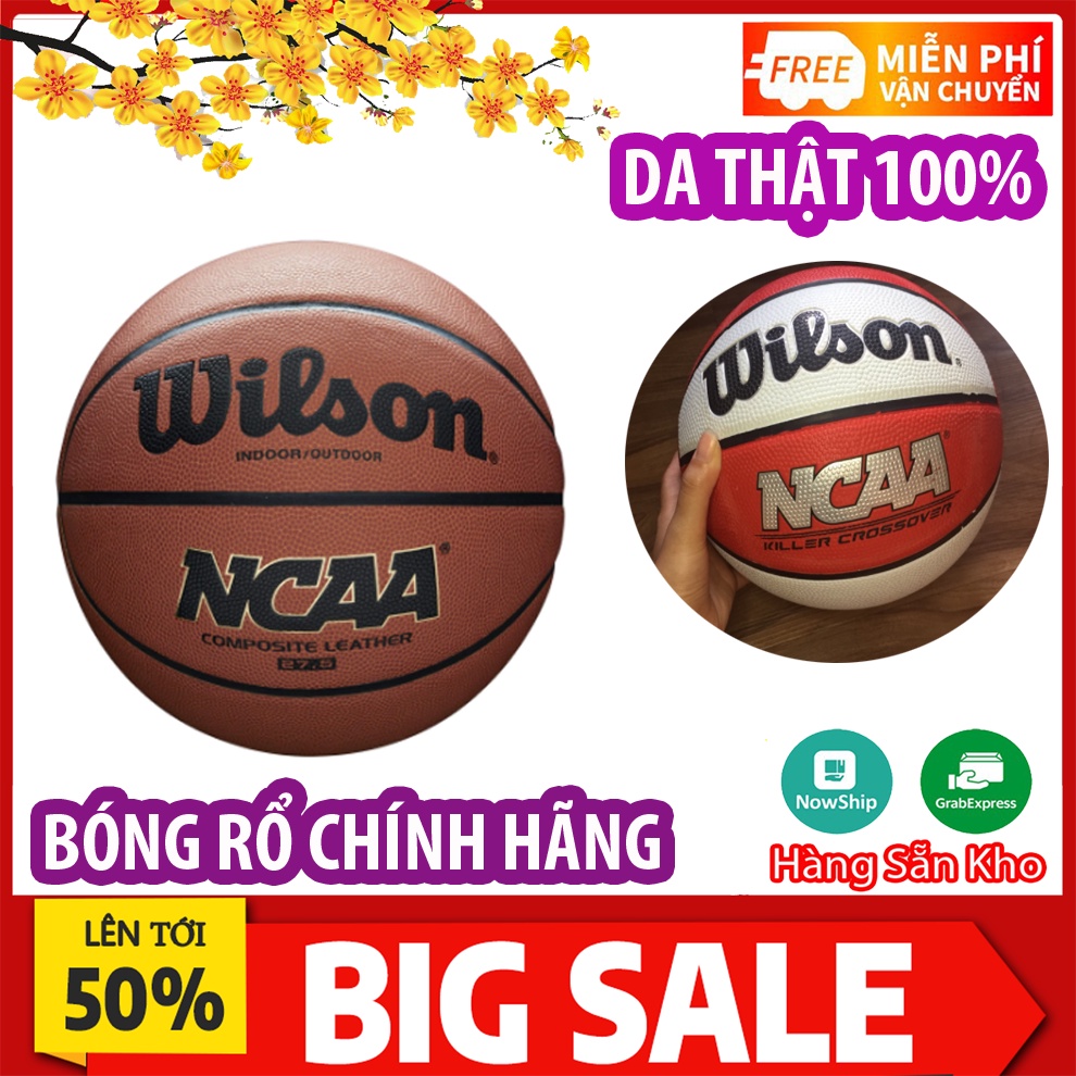 Banh bóng rổ wilson - outdoor - size 7 - tặng kim bơm + túi lưới siêu hot