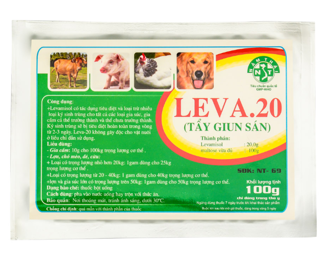 LEVA 20 NĂM THÁI 100g tẩy giun tròn, giun kim, giun phổ, giun thực quản
