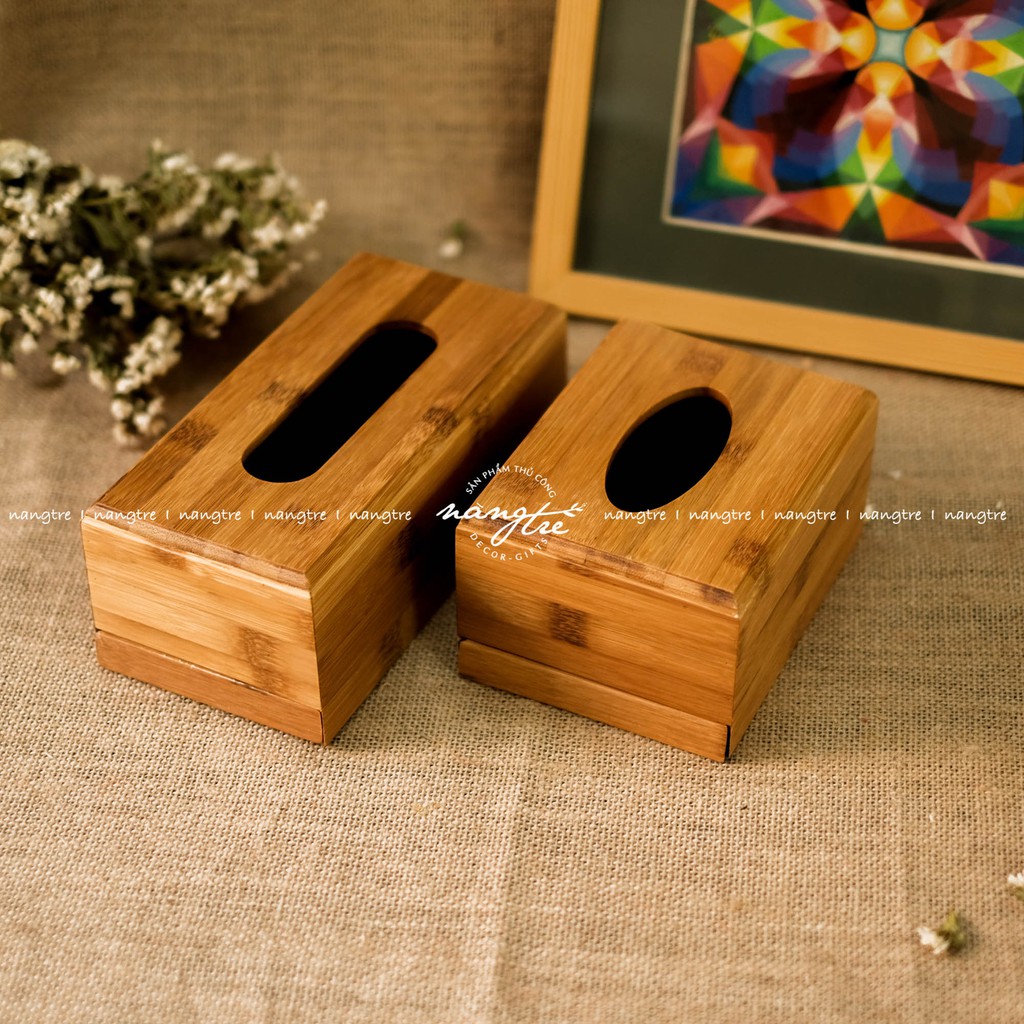 Hộp đựng khăn giấy bằng tre- Hộp tre khăn giấy - Bamboo tissue box