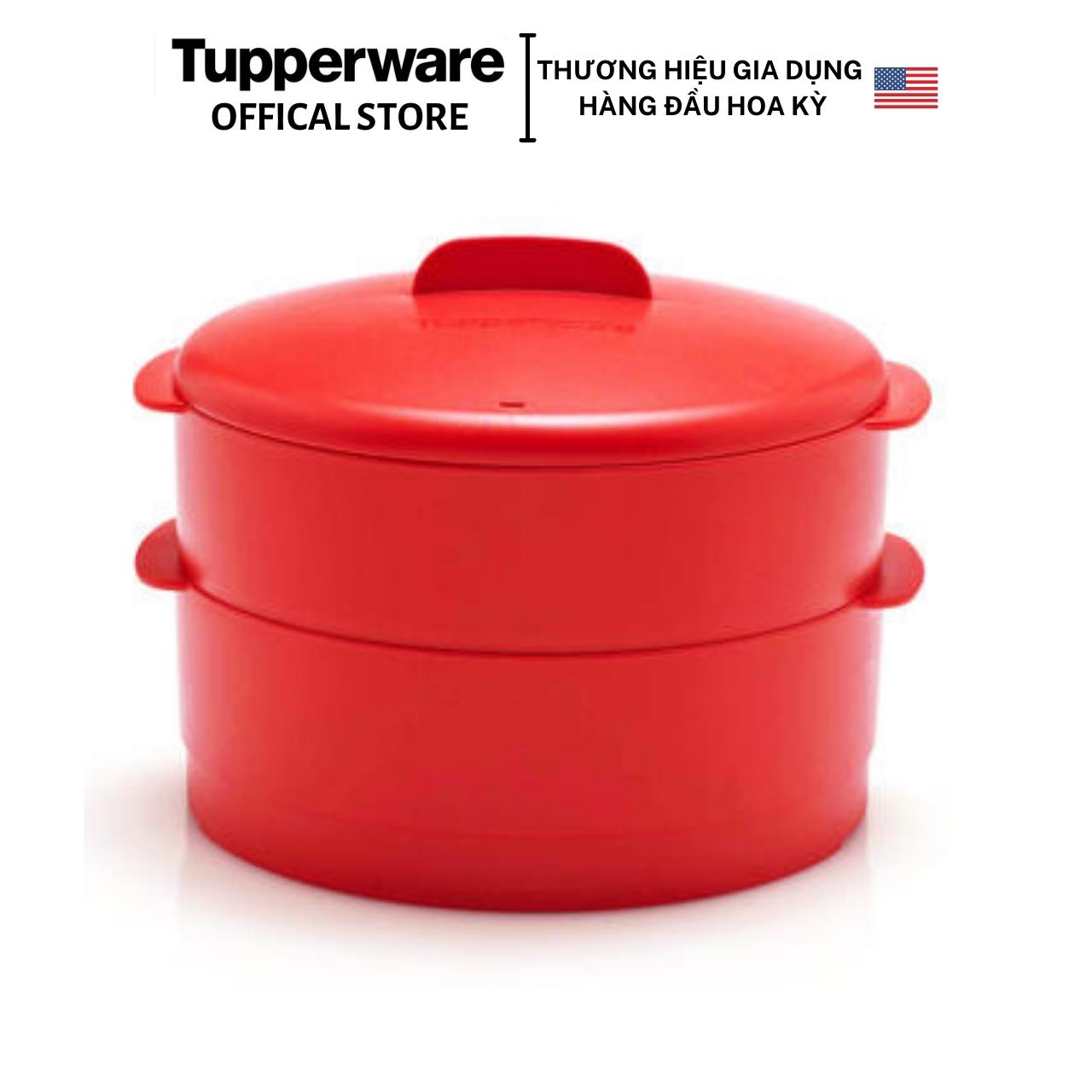 Xửng hấp 2 tầng/ 3 tầng Tupperware Steam It - Bảo hành trọn đời - Nhựa nguyên sinh, an toàn