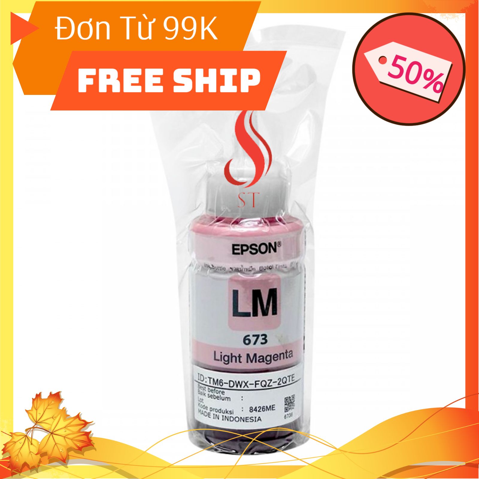 [NEW] Mực 673 Epson LM Màu Đỏ Nhạt (Cho L800 / L805 / L1800 /T50 / T60 / 1390 / 1430) ❤️FREESHIP❤️ Hàng Bóc Máy Zin