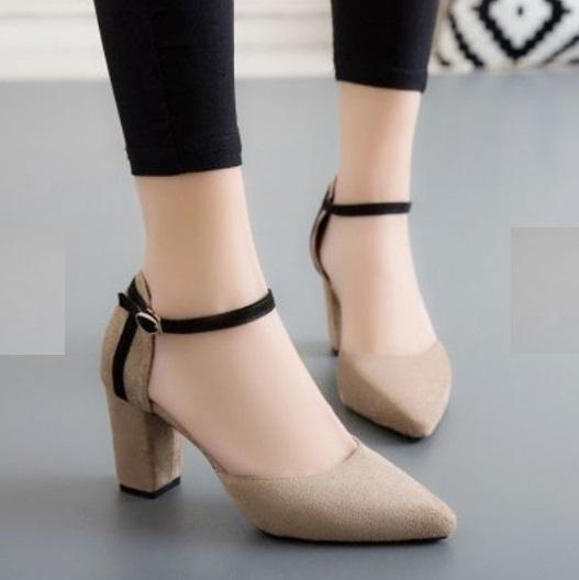 [HCM]giày cao gót viền 7p nhung khosi.net