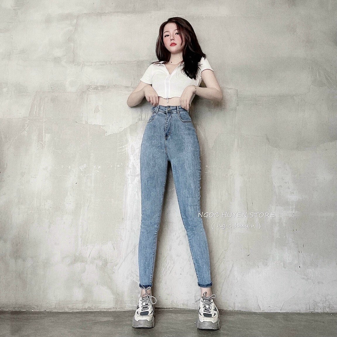 [HCM]QUẦN JEAN NỮ THỜI TRANG CAO CẤP FORM ÔM CHUẨN - LƯNG CAO MẪU MỚI 2020 NDCSHOP -MS2323