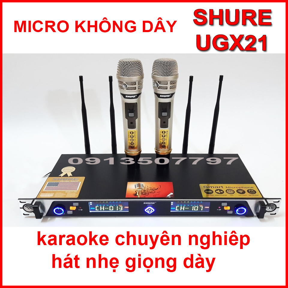 Micro karaoke không dây Shure UGX 23- UGX23  hát karaoke chuyên nghiệp