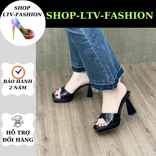 Dép nữ quai ngang thời trang gót cao 10 phân siêu hót.