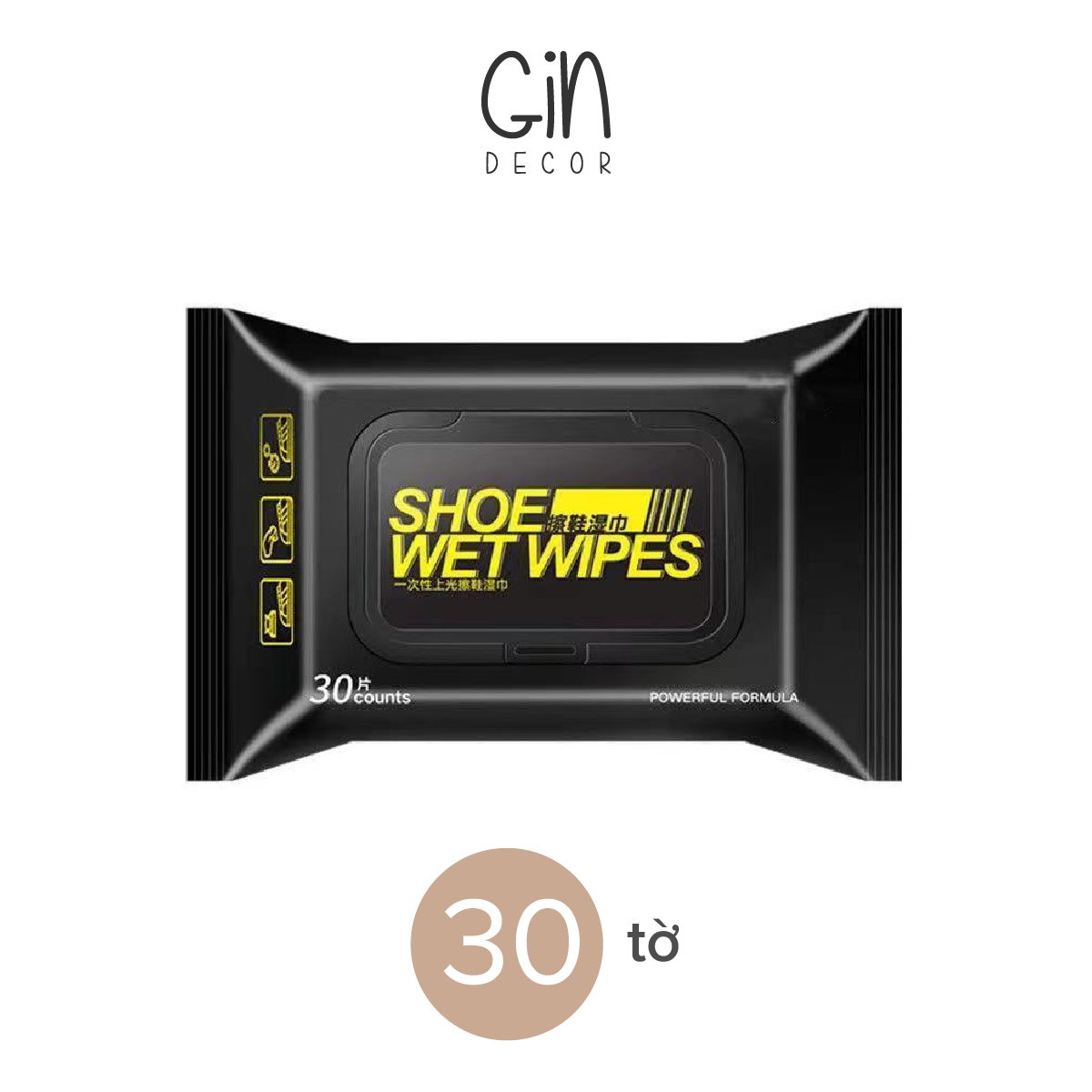 Bịch 80 miếng Khăn Giấy Ướt Quick Wipes Miếng Dành Cho Lau Giày, Balo, Túi xách