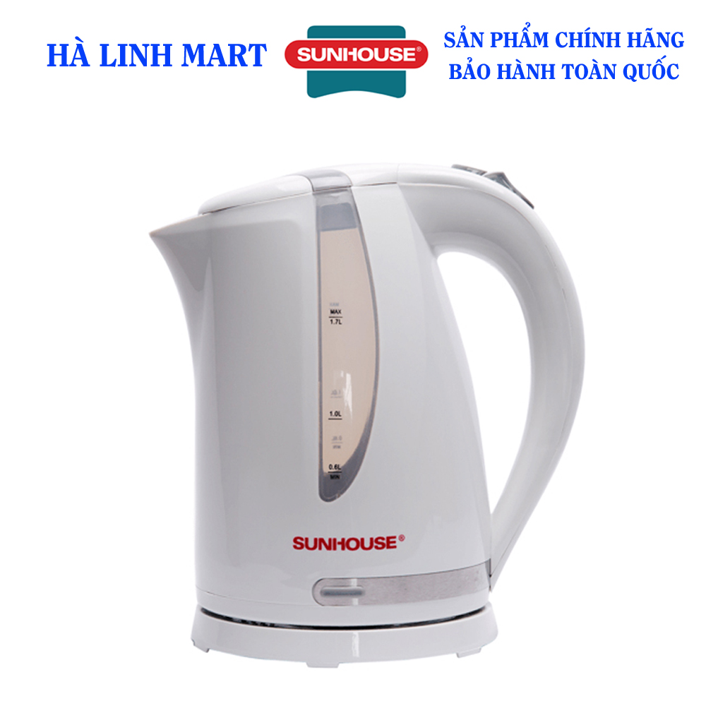 Ấm siêu tốc nhựa sunhouse shd1300 - ấm đun nước siêu tốc - ấm điện đun nước - bình siêu tốc - bình đun nước siêu tốc - công suất 1850w, dung tích 1.7 lít, bảo hành 12 tháng