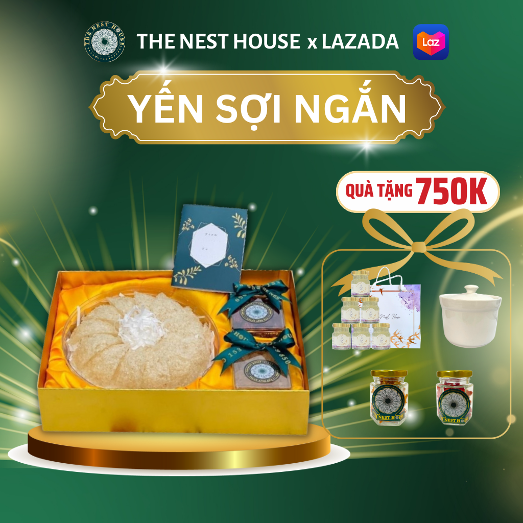 100G Tổ Yến Sào Nha Trang Tinh Chế Sạch Sợi Ngắn Cao Cấp The Nest House