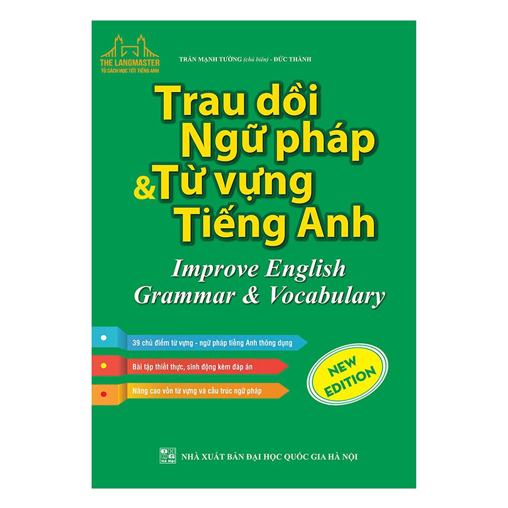 Sách - Trau dồi ngữ pháp và từ vựng tiếng Anh Mhbooks tặng Bookmark