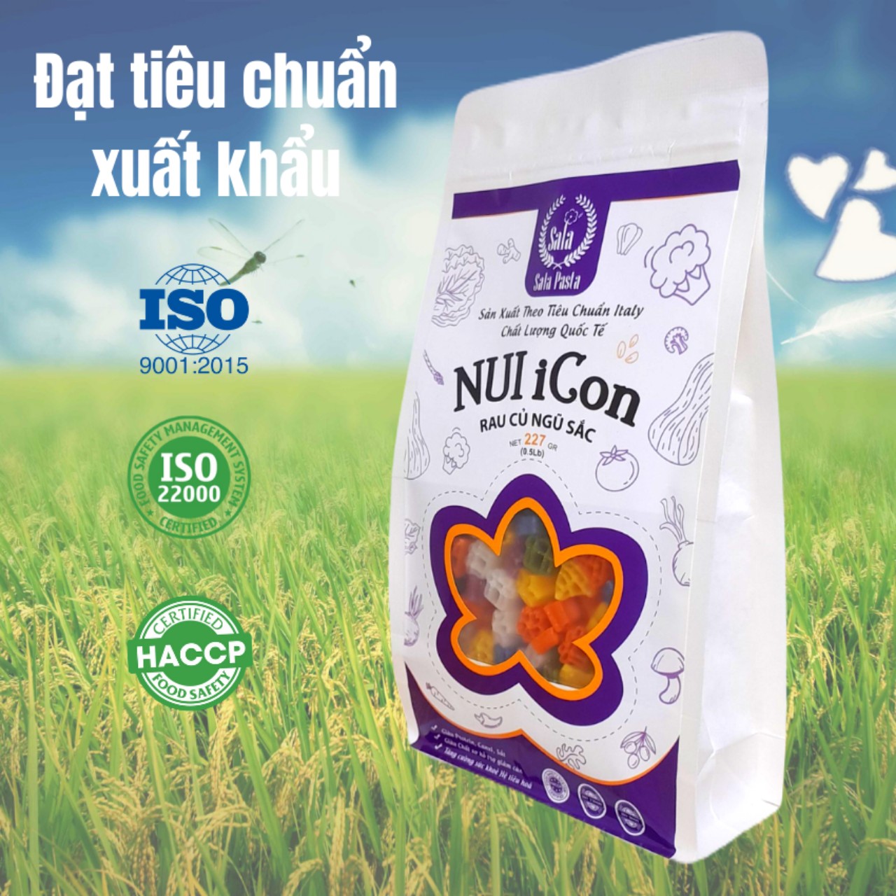 Nui Hình Icon Giảm Cân Ngũ Sắc Rau Củ Tự Nhiên Sala Food 227gr