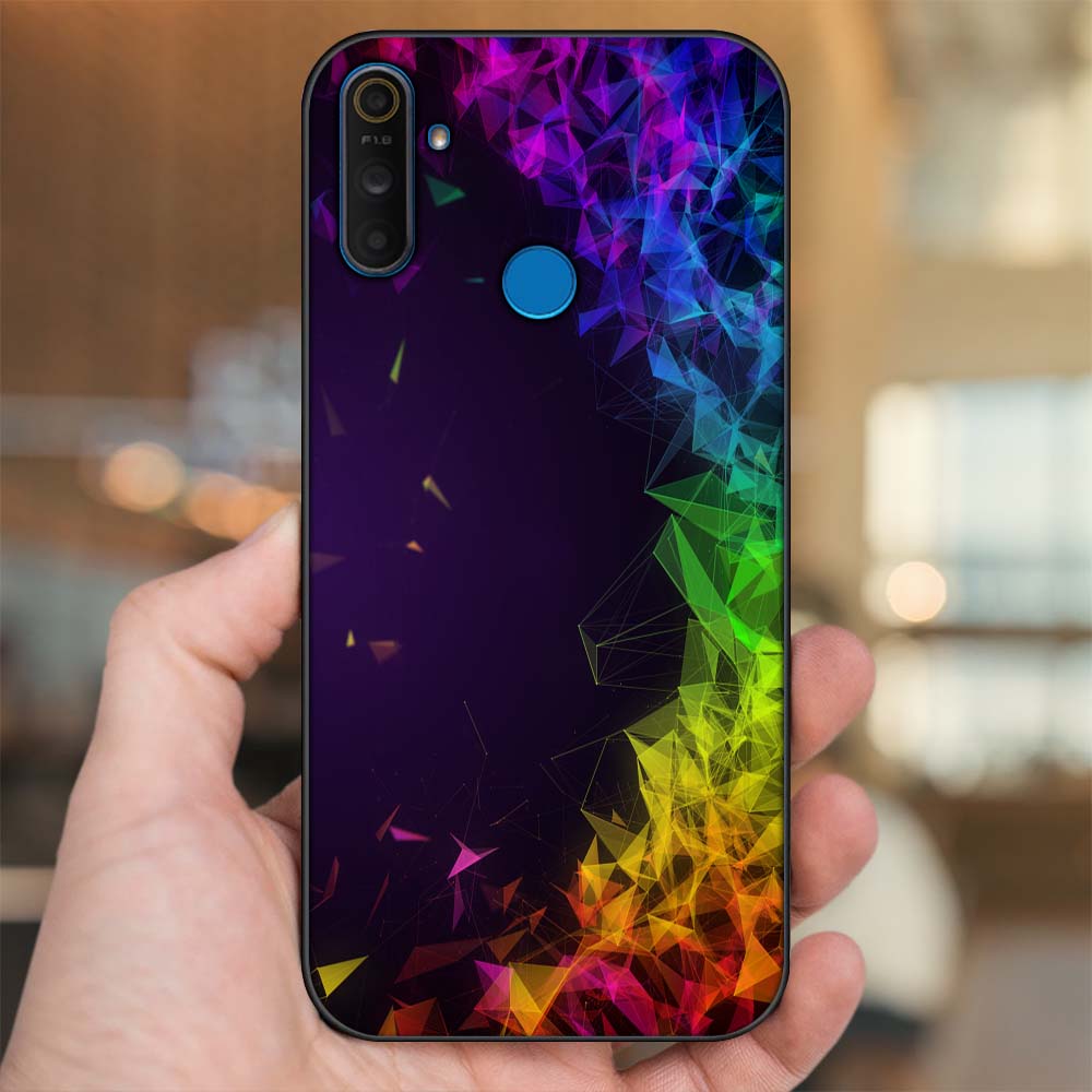 Ốp lưng Realme C3 viền đen in hình Gaming hoạ tiết 3D