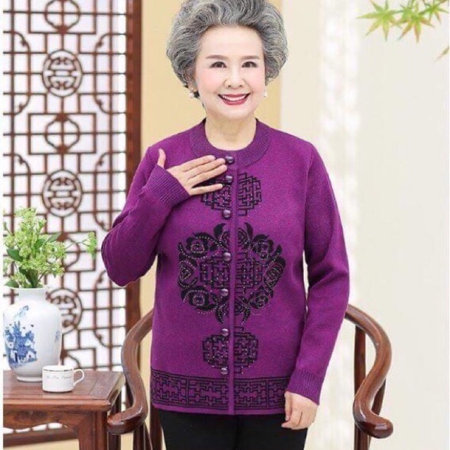 Áo khoác len hoạ tiết cho người già, cam kết hàng đúng mô tả, chất lượng đảm bảo, đa dạng mẫu mã, màu sắc, kích cỡ