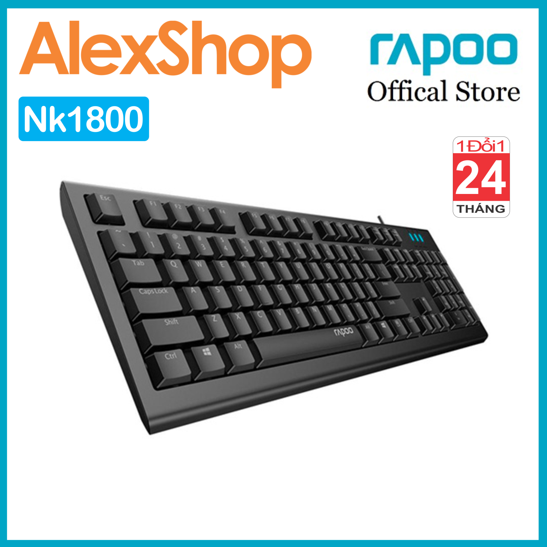 Bàn phím văn phòng rapoo nk1800