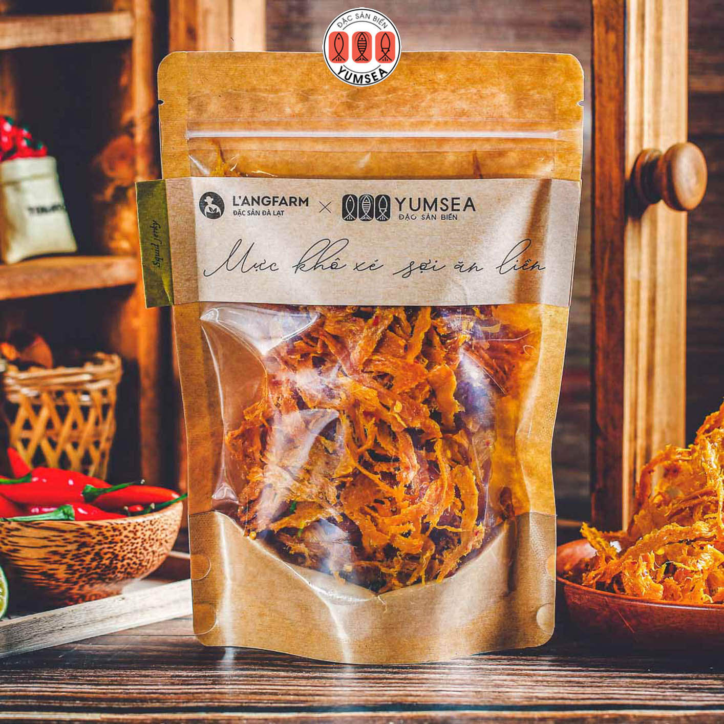 Mực khô xé sợi ăn liền Yumsea