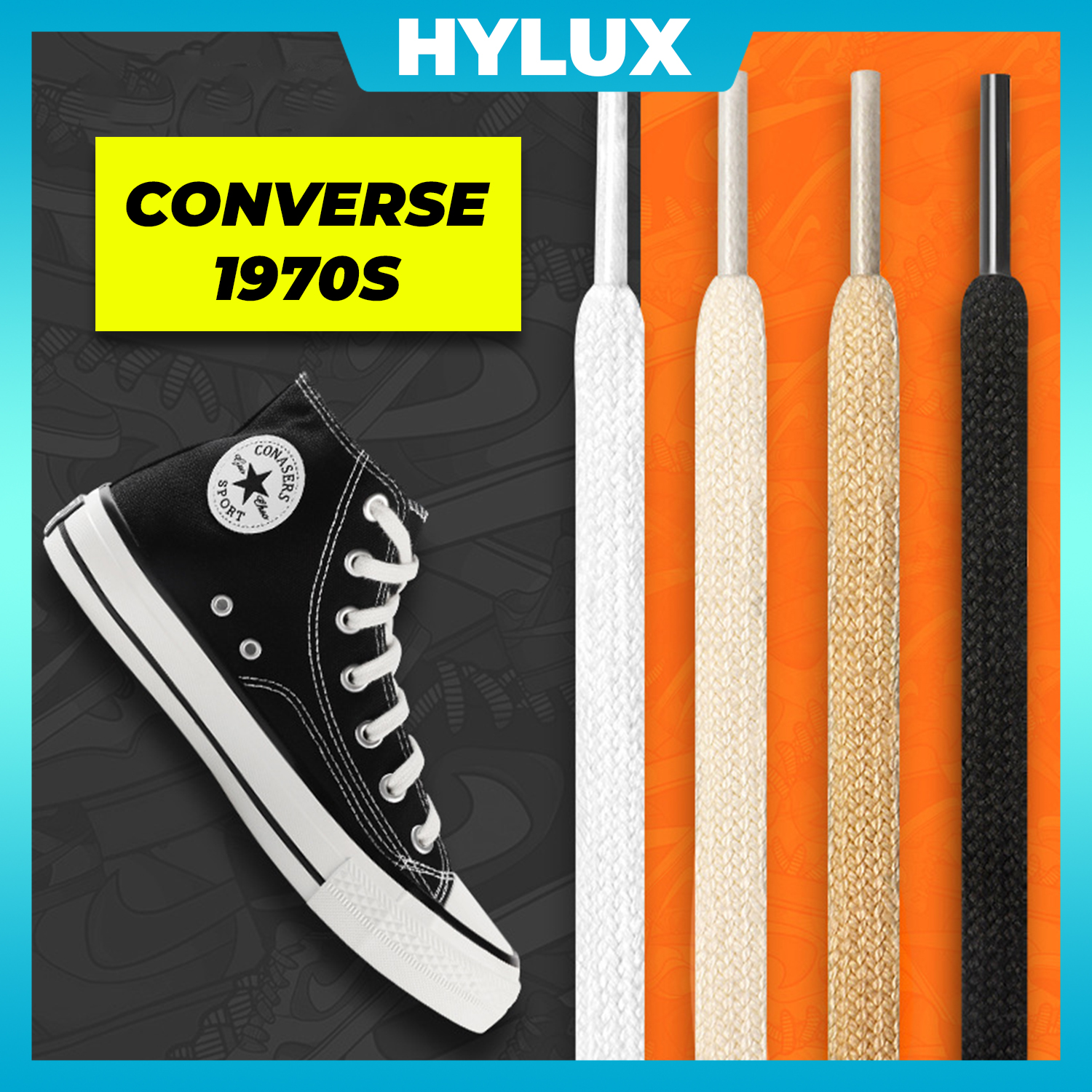 Dây giày converse 1970s cổ thấp, cổ cao, mlb đạp gót, xvessell đủ chiều dài - dây giày cv 1970s