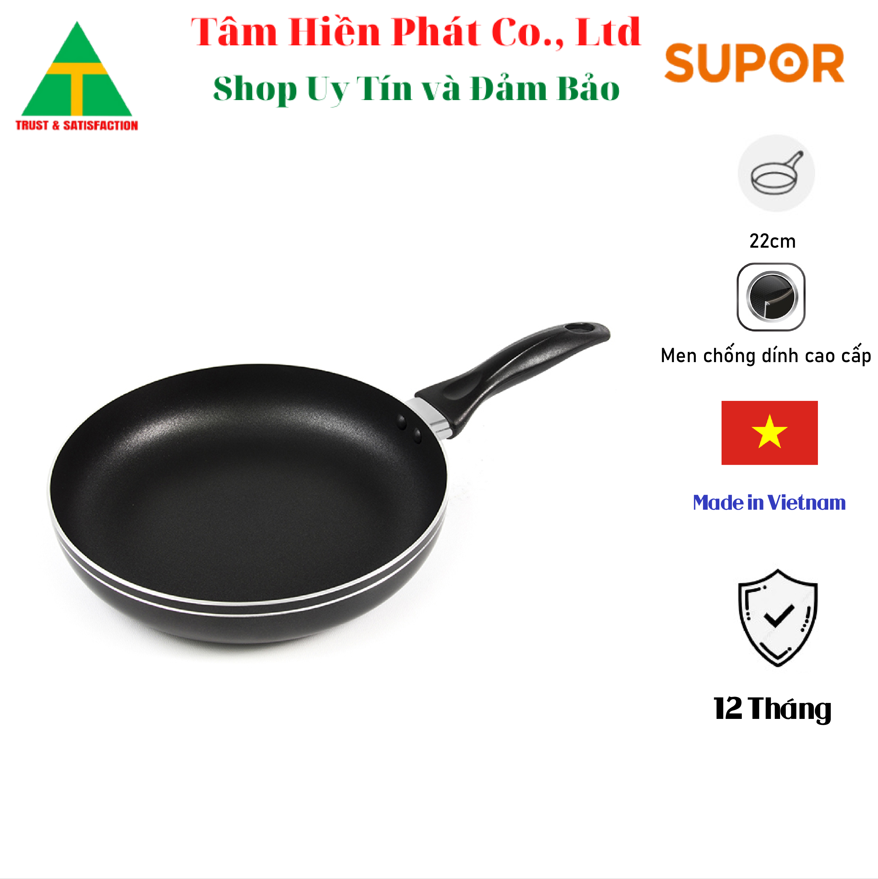 Chảo chống dính comfort supor f06a22 - 22cm