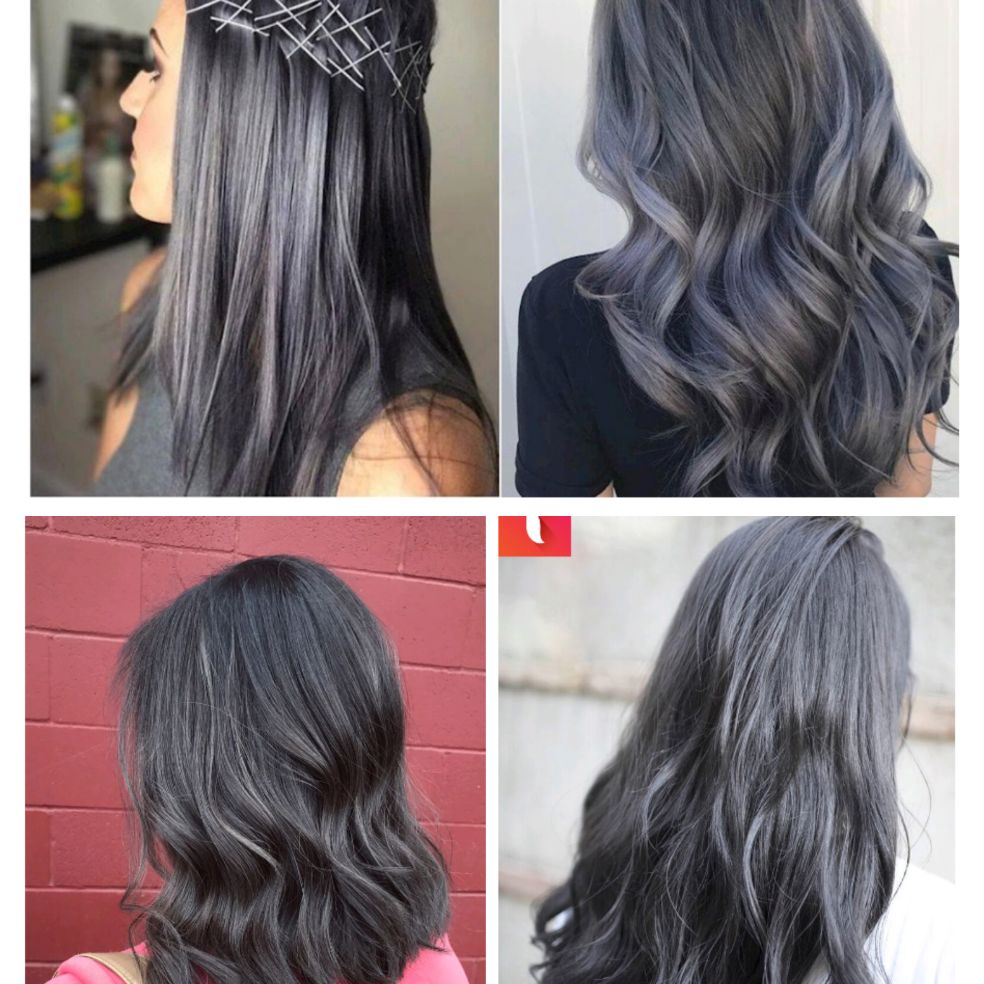 Thuốc nhuộm tóc màu Đen Ghi Khói (kèm oxi và găng tay)