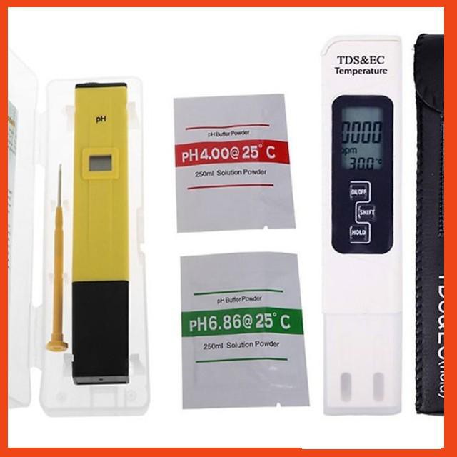 Combo bút đo độ ph và bút thử nước 3 in 1 tds & ec kèm bao da